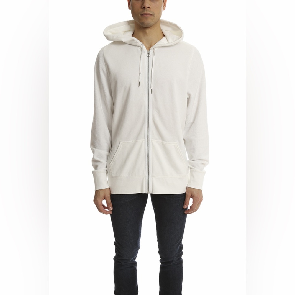 T by Alexander Wang NEW White‎ Full Zip Hoodie Size L